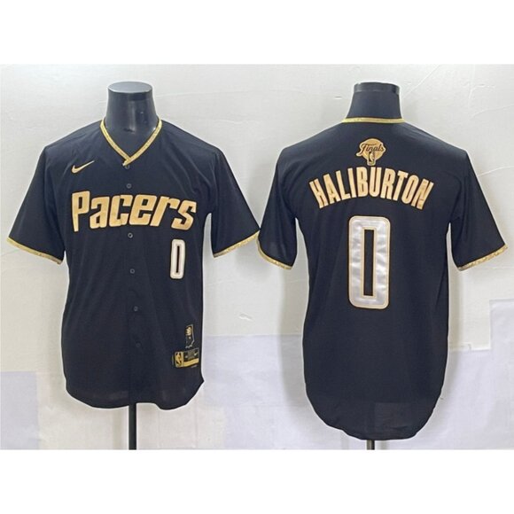 Mens Youths Kids Womens Tyrese Haliburton 2025 Final Patch Stitched Jersey Black